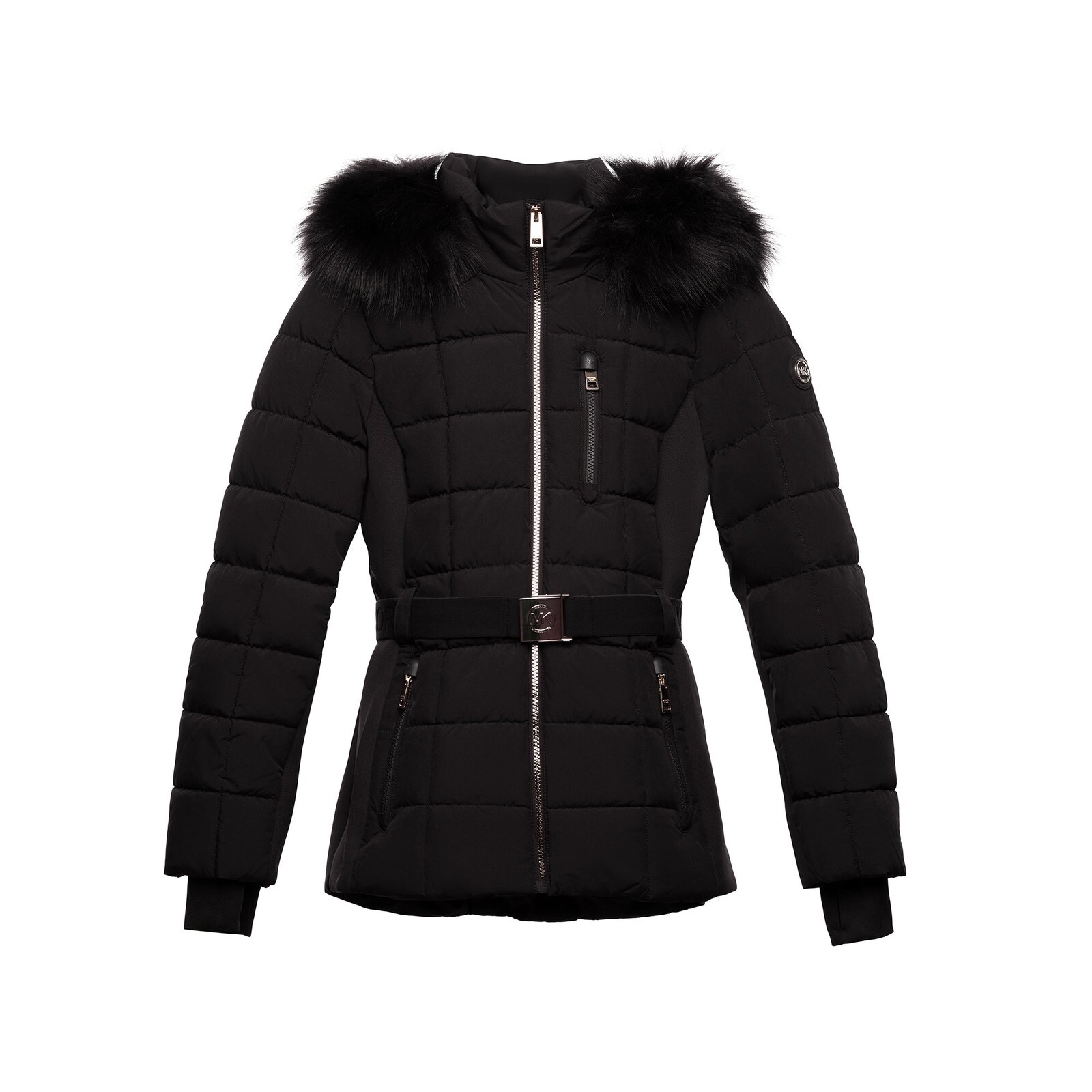 Michael Michael Kors Women's Active Belted Mix Media Jacket Item image 3
