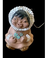 Vtg 1993 Alaska Native American Hand Made Ceramic Clay Ornament Figurine - $25.71 CAD