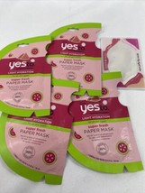 (5) Yes To Watermelon Light Hydration Paper Mask Fresh Peach Slices Jelly Lip - £4.10 GBP