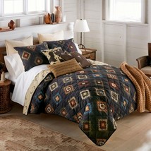 Donna Sharp Phoenix 3-Pc Quilt Set Southwest Aztec Lodge Cozy Cabin &amp; Tote Bag - £125.56 GBP+