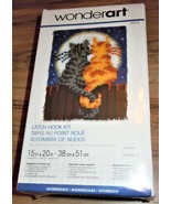 Caron Wonder Art Moonlight Meow Latch Hook Kit 15x20 Cat Lover 426122 Cr... - $54.45 CAD