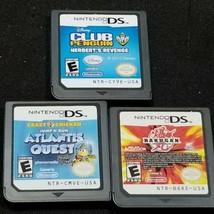 Crazy Chicken Atlantis Quest Bakugan &amp; Club Penguin Nintendo DS Lot Games Only - £13.95 GBP