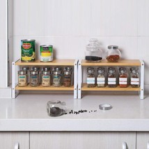 2 Tier Free Standing Rack For Spices/Bottles/Dishes Countertop Organizer Kitchen - £33.59 GBP