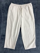 D &amp; Co. Elastic Waist Women&#39;s Dress Crop White Pants Pockets Pull-On Size S - £9.68 GBP