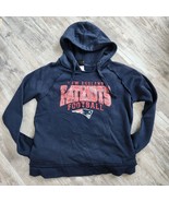 NFL New England Patriots Distressed Print Hoodie Shirt Womens M Football... - $29.69