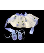 Vintage Ballet Ballerina Tutu &amp; Slipper Tulle Set Blue White Costume Gir... - $1,130.71 MXN