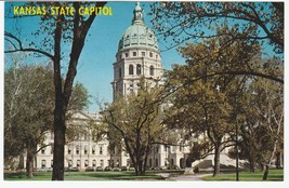 Vintage Postcard Kansas State Capitol Topeka Unused 1960&#39;s Chrome Card - £6.10 GBP