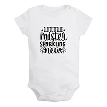 Little Mister Sparkling New Funny Romper Newborn Baby Bodysuit Jumpsuits Outfits - £8.30 GBP+