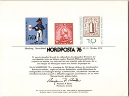 Souvenir Card SC53, NORDPOSTA 76 North German Stamp Exhibition, mint, VF - $3.00