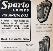 1954 Sparto Car Lamps Earls Court Advertisement Motor Show Automobilia D... - $465.81 MXN