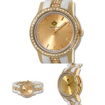 NEW Louis Richard 9105 Women&#39;s Vida Collection Watch Two Tone White/Gold Watch - £25.54 GBP