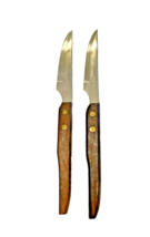 Knives 2 Steak Royalton Stainless, Serrated Wood Handles Japan Vintage - £9.70 GBP