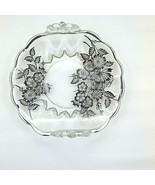 Silver City Silver Overlay Glass Springtime Rolled Edge Dish - £19.68 GBP