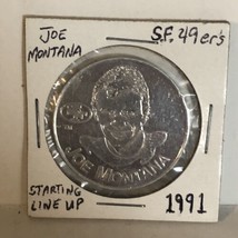 1991 Joe Montana Starting Lineup Coin J1 - £6.18 GBP