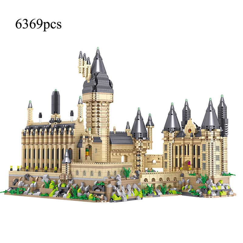Construction Toys 6369Pcs Micro Magic Medieval Castle Model Building Bloc - £97.78 GBP
