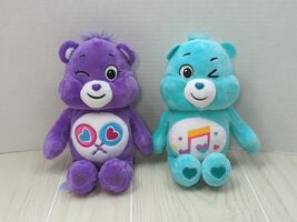 Care Bears Basic Fun 10" Share bear Heartsong winking lot 2 plush purple... - $19.79