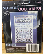 Stoney Creek Notable Quotables Counted Cross Stitch &quot;Buying Happiness&quot; *... - $257.64 MXN