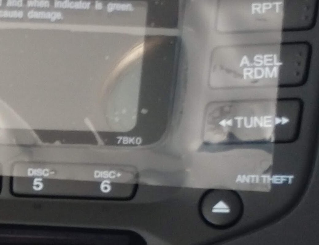 Accord sedan 2003+ 7BK0 CD6 stereo faceplate. It's a FACE, it is NOT a radio!! Item image 3