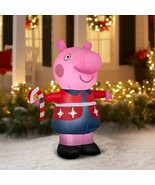 Gemmy Peppa Pig 4.5&#39; Feet Christmas Inflatable Lights Up Yard Decor - $67.87 CAD