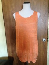 LAFAYETTE 148 Orange Linen Blend Sleeveless Tank SZ XL - $44.55