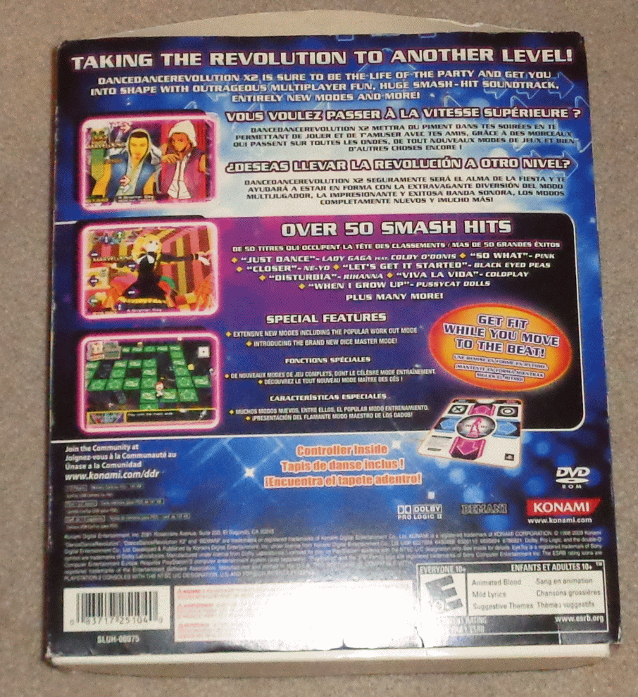 DDR X2 Dance Dance Revolution PlayStation 2 PS2 Dance Mat in Large Box