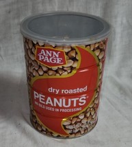 Vintage Ann Page A&amp;P Dry Roasted Peanuts Metal Can 2 Pound 4 Oz. Grocery - £11.79 GBP