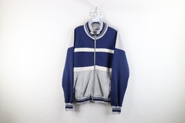 Vintage 90s Streetwear Mens Medium Distressed Color Block Tennis Track J... - $37.83