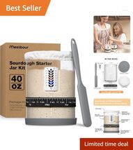 40oz Sourdough Starter Kit with Wide Mouth Jar &amp; Smart Feeding Tracker - $42.52