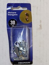 Picture Hangers 30lb Rated Hillman 24 Pack (4 packs of 6 ct.) - £3.14 GBP