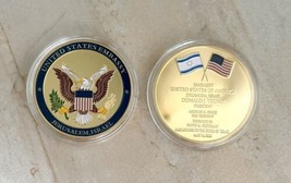 United We Stand Israel Jerusalem United States Of America Embassy Trump Coin USA - £11.33 GBP