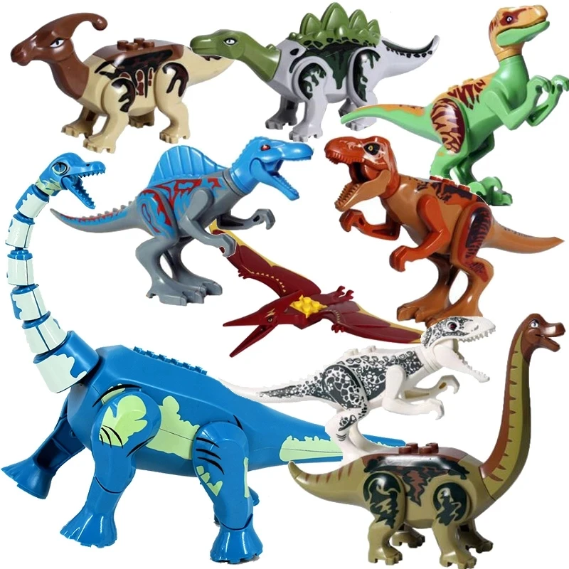 Play 8pcs/lot JurAic Dino world Tyrannosaurus Rex Wyvern Velociraptor Stegosauru - £31.10 GBP