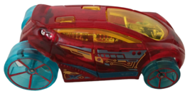 Hot Wheels Vandetta Toy Car Red with Yellow Tinted Windows Blue Wheels Loose - £2.36 GBP