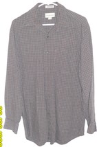 Cutter and Buck Brown Plaid Long Sleeve Large Men&#39;s Shirt - £5.41 GBP