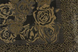 Modern Ladies Accessory Susan Graver Scarf 100% Polyester Black &amp; Gold Wrap - £16.31 GBP