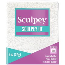 Sculpey III Polymer Clay White Glitter - £10.57 GBP