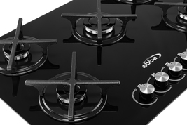 ABBA CG-501-V5C - 30" Gas Cooktop w/ 5 Burners, Tempered glass surface - Black image 3