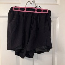 Avia Women&#39;s Running Shorts with Bike Liner Size Large 12-14 Black NWT - £7.58 GBP