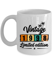 1998 Coffee Mug 11oz Limited Edition 25 Years Old 25th Birthday Vintage Cup Gift - £11.82 GBP