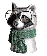 Unique and Charming Resin Raccoon Vase Modern Multicolor Medium Free Sta... - $44.60 CAD