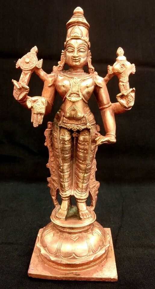 Lord Srinivasa / Venkateshwara / Balaji In Pure Solid Copper - $143.55