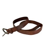 Hollister Brown Embossed Leather Belt “Dream of Surf Love” 36” - $21.60