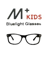 M+ Kids Bluelight Glasses W/Pouch Reduces Digital Eyestrain Jay Black - $244.42 MXN