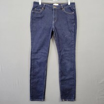 Liz Claiborne City Womens Jeans Size 6 Blue Stretch Skinny Classic Midrise Zip - £10.27 GBP