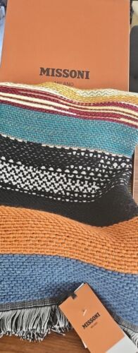 Missoni Home Yailin Throw Blanket Multi Color Italy 140x190cm $755, New In Box - $395.99