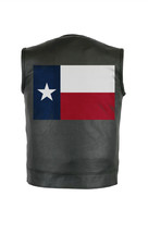 Texas Flag Men’s Motorcycle Rally Special Real Leather Vest - £95.91 GBP