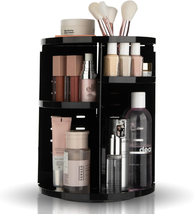 360 Rotating Makeup Organizer - Adjustable Shelf Height and Fully Rotata... - £17.73 GBP