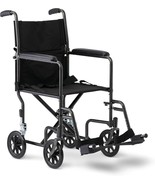 Medline Aluminum Transport Chair with 17” Seat, 8” Wheels, Hammertone 25... - $2,175.92 MXN