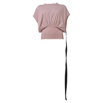 Rick Owens Drkshdw Tommy Cropped Blouse In Pink Cotton Women Pink Xs - $203.30