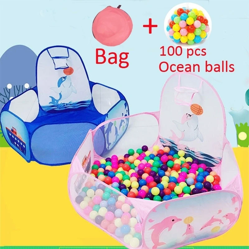 Portable Children&#39;s Teepee Tents House Dolphin Ball Pit Pool Tent Child ... - £23.80 GBP+