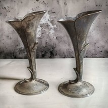 2 Silver plated bud vases, Vintage 5&quot; - $30.00